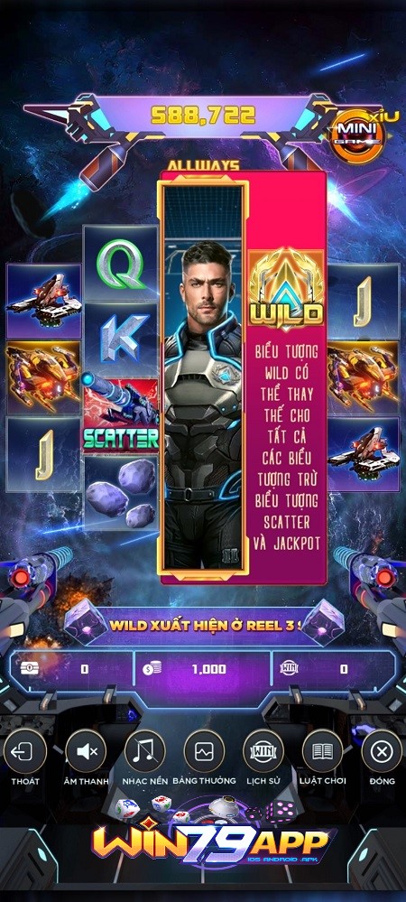 biểu tượng wild game đại chiến ngân hà